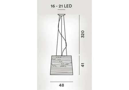 Lampa wisząca Foscarini 182007L-20 Tress grande LED