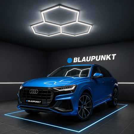 Lampa LED Hexagon Blaupunkt 108W geometryczny panel sufitowy led 4000K CRI90 w kształcie plasta miodu
