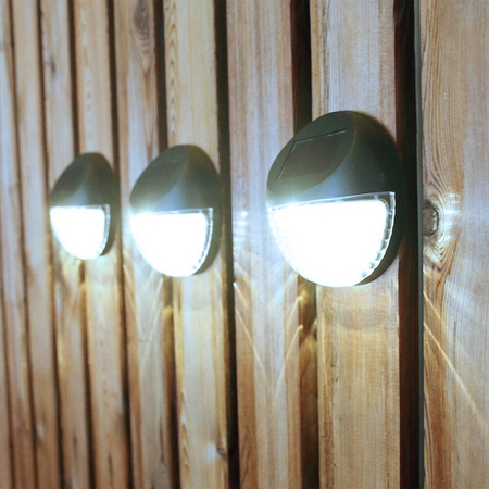 Eko-Light Lampa Solarna Wall 6000K IP44 EKO0606 CZARNY