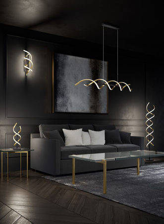 Lampa podłogowa Trio 441810208 złoty