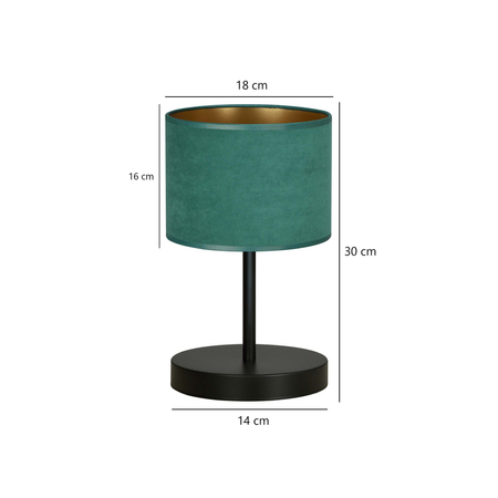 Lampa stołowa HILDE LN1 BL GREEN Emibig 1051/LN1 zielony