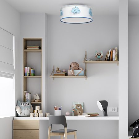 Milagro Lampa sufitowa AUTOMOBILE 2xE27 MLP8285 BIAŁY / NIEBIESKI