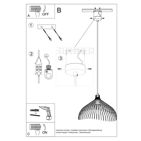 Sollux Lighting Lampa wisząca UMB biały SL.0664