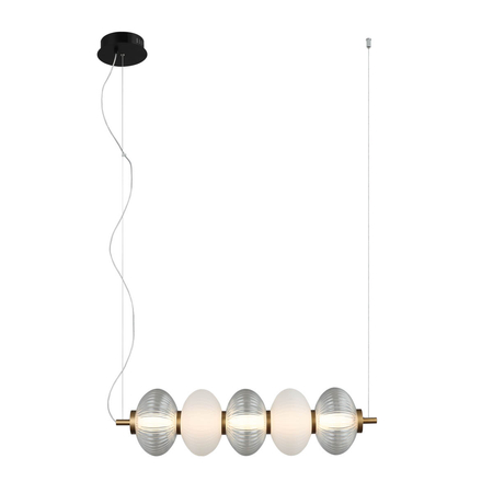 Lampa wisząca Italux PND-84938-4-BK Czarny, biały, przezroczysty