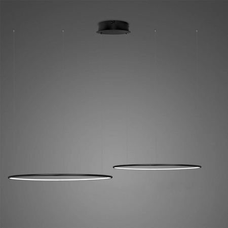 Lampa Ledowe Okręgi No.2 CO2 czarna 100cm 4k