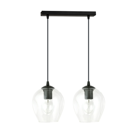 Lampa wisząca ISTAR 2 BL TRANSPARENT Emibig 679/2 czarny