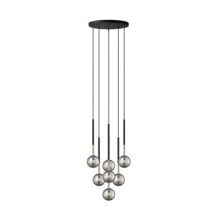 Lampa wisząca Zuma Line P0574-07F-SDFZ ARCTURUS LAMPA WISZĄCA CZARNO-ZŁOTA/BLACK-GOLD