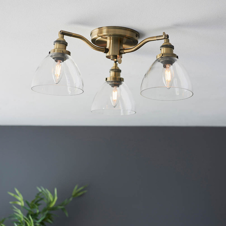 Lampa sufitowa Endon Lighting Hansen 97247 mosiądz