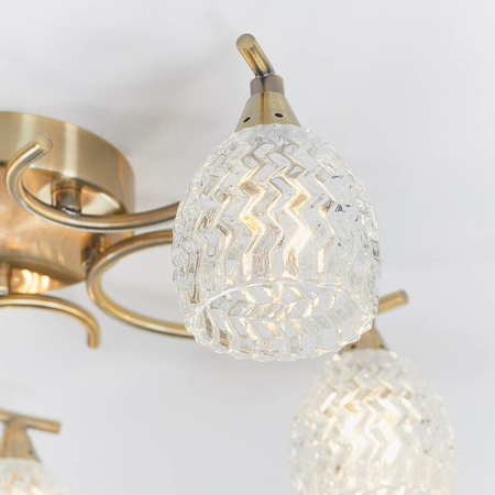 Lampa sufitowa Endon Lighting Boyer BOYER-5AB mosiądz