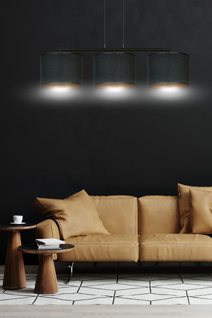 Lampa wisząca HILDE 3 BL BLACK Emibig 1054/3 czarny