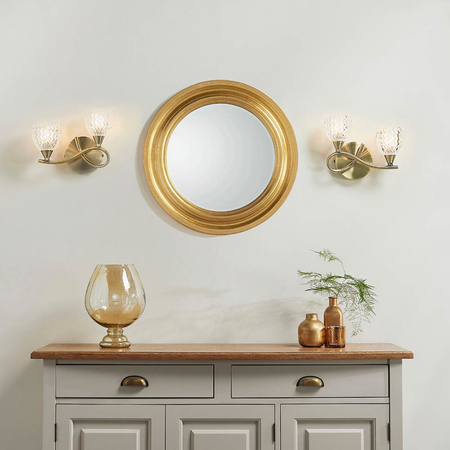 Kinkiet Endon Lighting Boyer BOYER-2WBAB-L mosiądz
