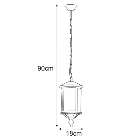 Lampa zewnętrzna wisząca Kaja MIAMI K-8221 czarny