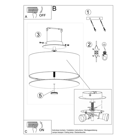 Sollux Lighting Plafon SKALA 50 biały SL.0761