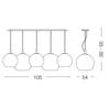 Lampa wisząca IdealLux 138305 Discovery Fade SP5