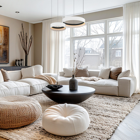 Milagro Lampa wisząca ORBITA 72W LED ML1187 BIAŁY + CZARNY