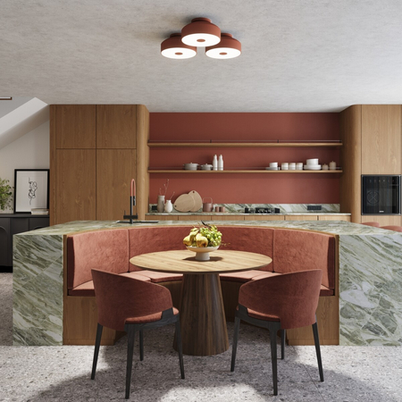 Sollux Lighting Plafon OMIQ ochra czerwona SL.1681