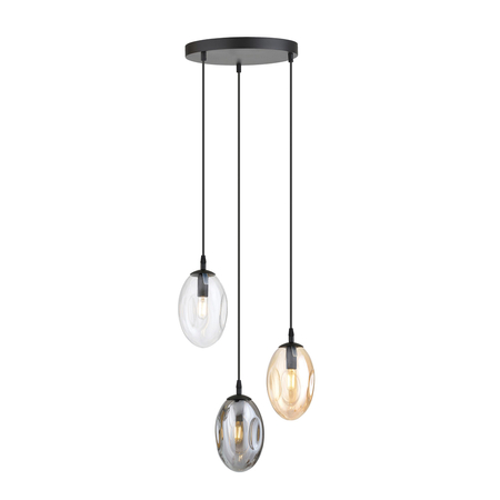 Lampa wisząca ASTRAL 3 Emibig 1268/3PREM czarny/złoty