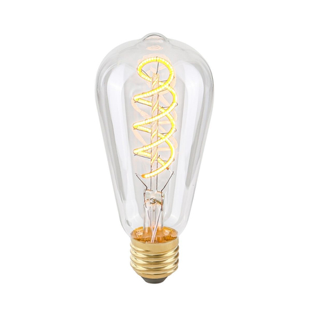 Żarówka dekoracyjna Italux E27 4W 2200K ST64 Spiral Clear