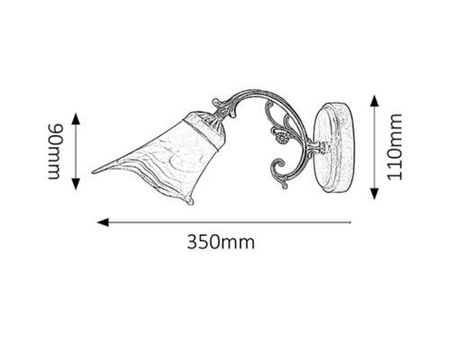 Kinkiet Rabalux Rustic 3 7091 brąz