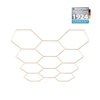 Efektowne oświetlenie LED Blaupunkt Hexagon 297 x 412 cm, konfigurowalny system LED o ciepłej barwie w kształcie plastra miodu do showroomu, galerii, salonu samochodowego, serwisu, garażu