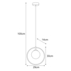 Lampa wisząca Kaja VENTA K-5476 czarny, bursztynowy