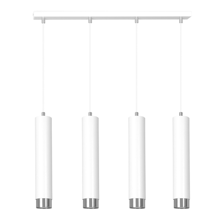 Lampa wisząca KIBO 4 WH/CHROME Emibig 641/4 biały/chrom