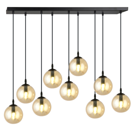 Lampa wisząca COSMO 9 BL MIODOWY Emibig 713/9 czarny/złoty
