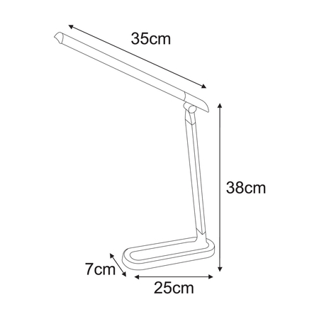 Lampa biurkowa Kaja NIKO K-MT-206 CZARNY czarny, szary