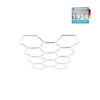 Efektowne oświetlenie LED Blaupunkt Hexagon 297 x 412 cm, konfigurowalny system LED o naturalnej barwie w kształcie plastra miodu do showroomu, galerii, salonu samochodowego, serwisu, garażu