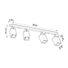 Sollux Lighting Plafon MERIDA 4L szary SL.0461