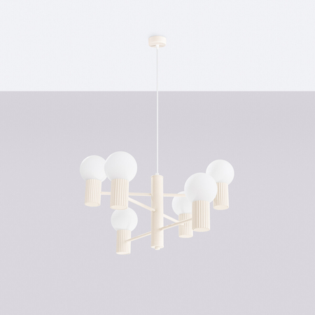 Sollux Lighting Żyrandol HALO 6 beżowy SL.1831