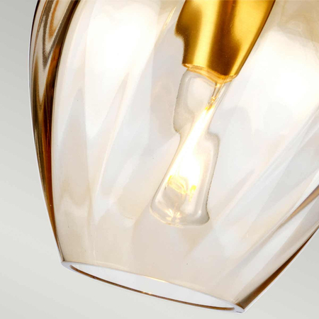 Lampa wisząca Elstead Lighting Tiber mosiądz TIBER-P-AMBER