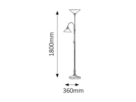 Lampa podłogowa Rabalux Marian 2708 brąz