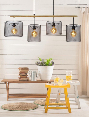 Lampa wisząca Lucide BASKETT czarny 45459/04/30
