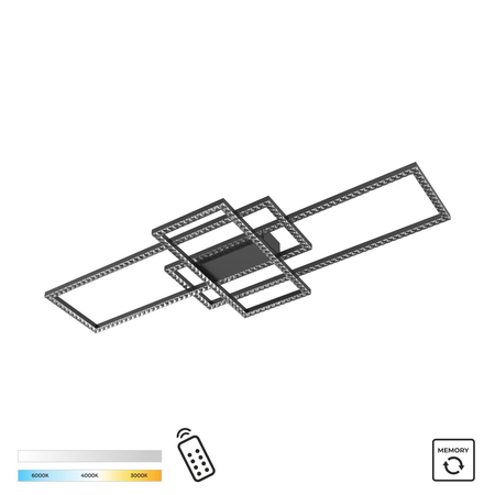 Lampa sufitowa Zuma Line MX7907-3B-3BT ERVI LAMPA SUFITOWA CZARNA/BLACK