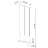 Sollux Lighting Lampa wisząca REA 3P beton SL.1226