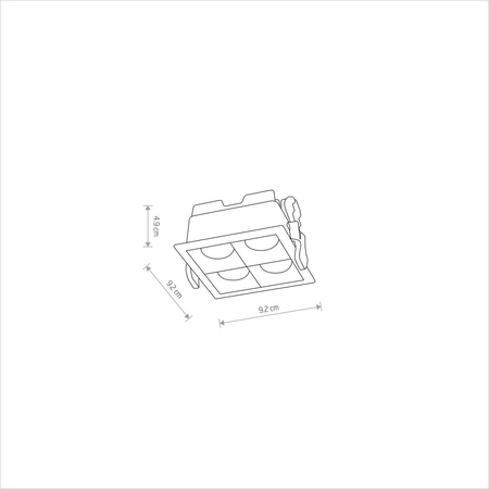 Lampa wpuszczana MIDI LED RECESSED Nowodvorski 10064 czarny