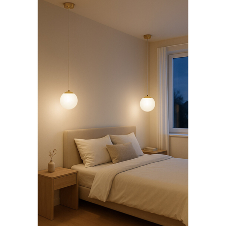 Lampa wisząca Kaja LUMIA K-5401 biały, złoty