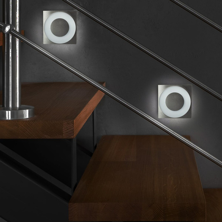 Eko-Light Oprawa schodowa POLAR Barwa Ciepła 3000K EKS4376 BIAŁY / SREBRNY