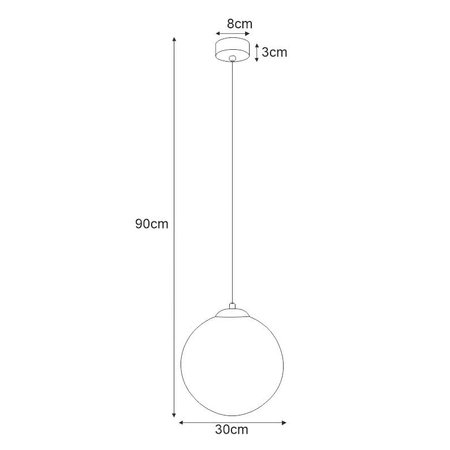 Lampa wisząca ISLA Kaja K-4912 biały/czarny