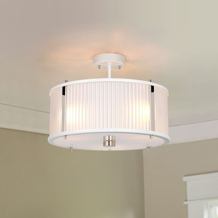 Lampa wisząca Elstead Lighting Corona biały/szary DL-CORONA-3P-WPN