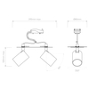 Spot Astro Ascoli Twin Recessed 1286097 Biały z Teksturą