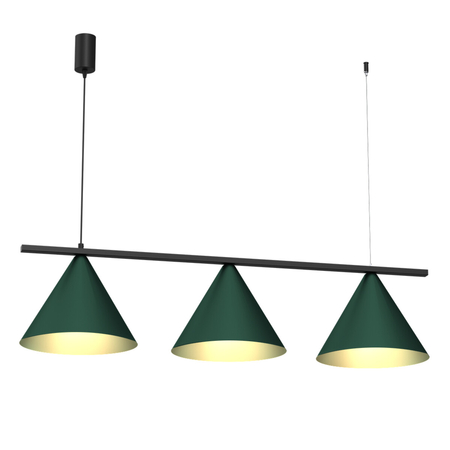 Milagro Lampa wisząca CAPITAL BLACK GREEN 3XGX53 MLP1530 Zielony