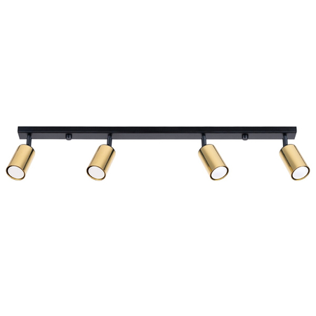 Sollux Lighting Plafon WINX 4L czarny/złoty SL.1387