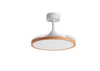 Wentylator CORFU biały, drewno Ø107 DC 33W LED 42W CCT zmienna barwa, pilot