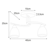 Lampa sufitowa SAMIRA Kaja K-JSL-8090/2 CHR chrom
