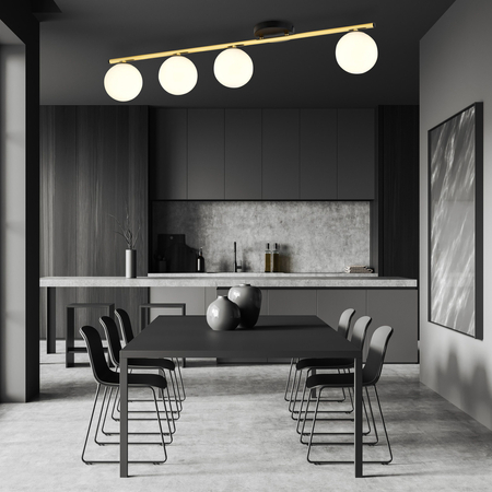 Lampa sufitowa MONZA 4 Emibig 1252/4 biały/czarny