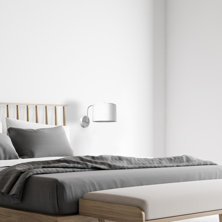 Milagro Kinkiet ALBION BIEL / BAWEŁNA1xE27 MLP7504 BIEL / BAWEŁNA