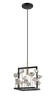 Lampa wisząca Zuma Line CAROLINE P0541-01B-SDAC MATT BLACK / FRENCH GOLD / CLEAR