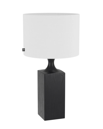 Lampa stołowa By Rydens Woody H56 cm E27 czarny/biały
